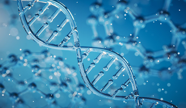 파란배경의 유전자 이미지